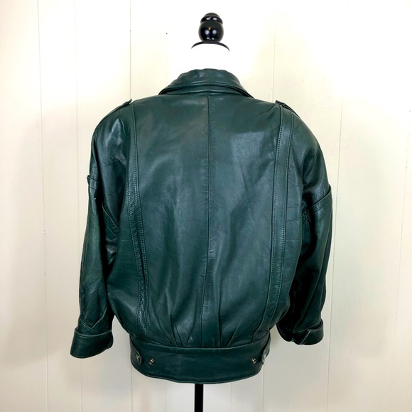 Vintage The Old Mill Leather Bomber Jacket Sz L - Picture 14 of 14